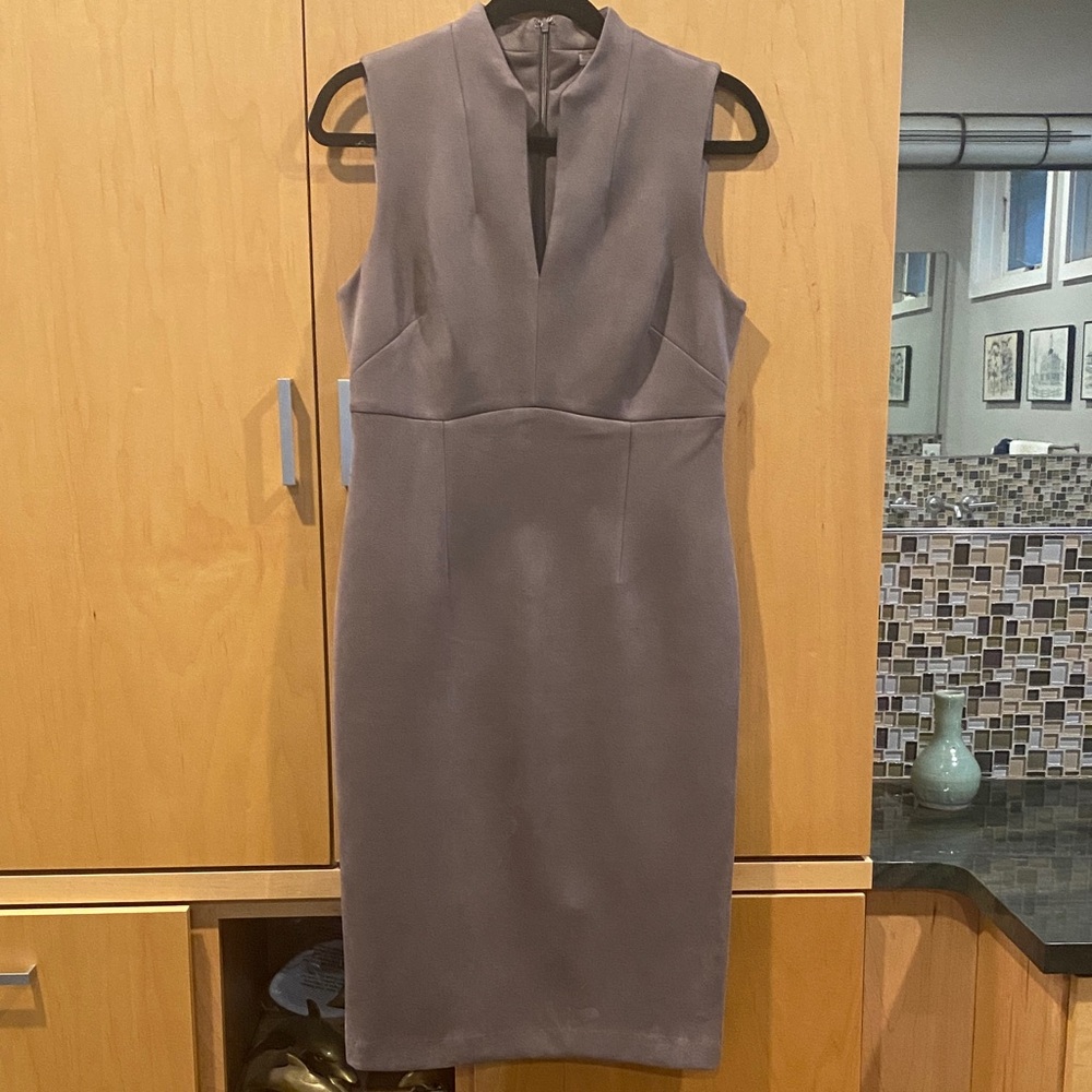 Calvin Klein Sleeveless Midi Dress in Taupe
